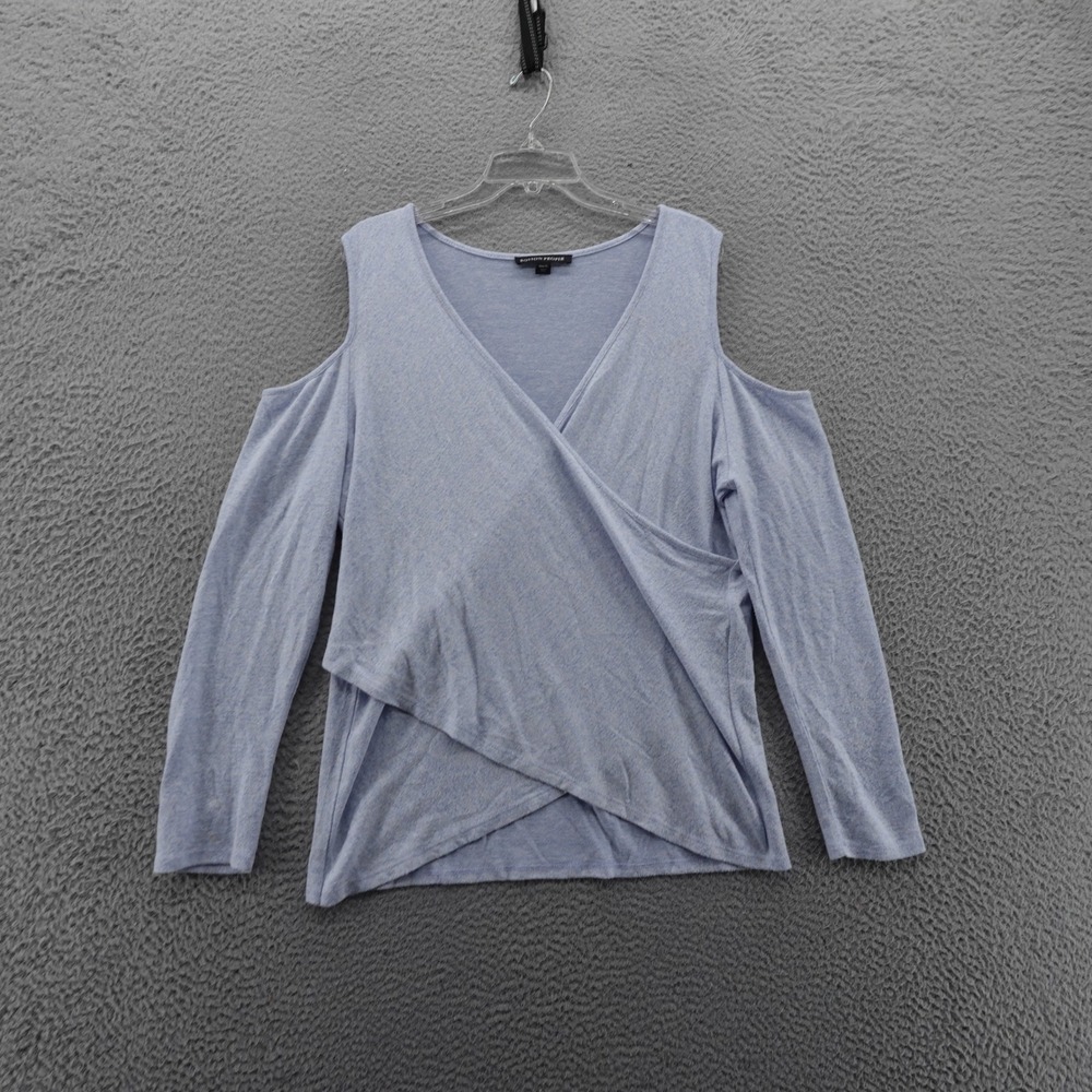 Boston Proper XL Long Sleeve Cold Shoulder Surplice Crossover Knit Top